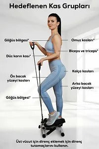 Fitness Stepper Exerciser with Rope